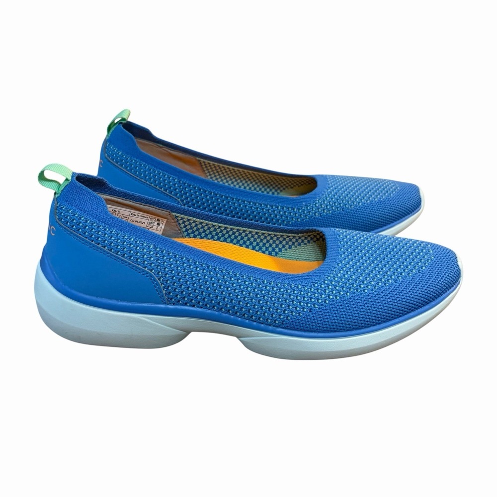 Vionic Kallie Casual Sneakers Womens US Size 9 Blue White Mesh Comfort Slip On